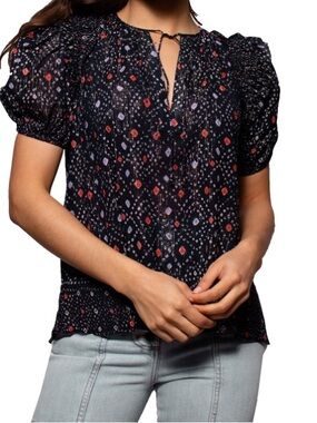 Ulla Johnson Leya Top In Navy Size 4